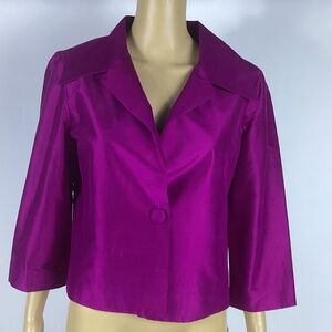 Christiane CELLE CALYPSO Purple Silk Ladies Light Jacket SZ M